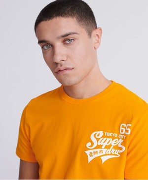 Superdry Script Classic Férfi Pólók Arany | CZMHB9610